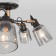Astor chandelier, 5x60W E27, bronze color, black