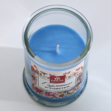 Candle in the bank "Harmony and Happiness", Flower aroma, 11 x 5.8 cm.-6