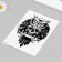 Black Black Black Tattoo “Black Skull” 21x14.8 cm