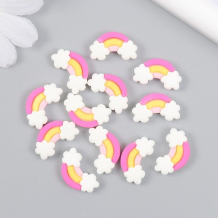 Decor for creativity plastic "Rainbow in the clouds" set of 12 pcs 1.5x1.5 cm-2