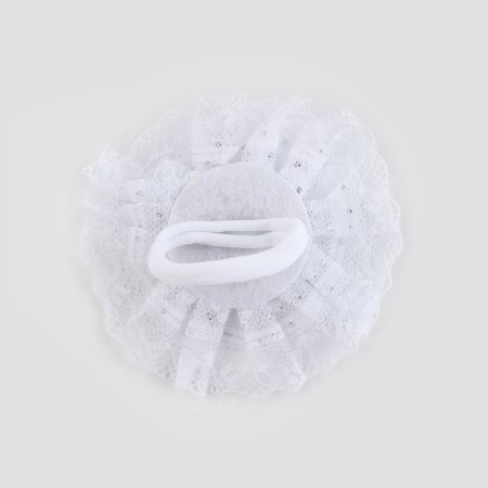 Outlet. Bant for hair on elastic band, white, 10.5 cm, princesses-3
