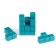 Group of the puzzle "Blue Cube", 7 volumetric parts