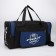 Sports bag 3 parts on zippers, external pocket, black/blue color