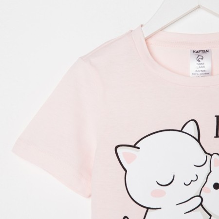 T-shirt Children's KAFTAN "Love Mom" ​​R.36 (134-140), pink-5