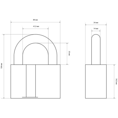 The castle of the hinged "standard" VS2MS, the handle d = 14 mm-3