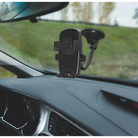 Torso phone holder, on a flexible bar, sliding 5.5 - 8.5 cm, black color