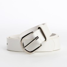 BEARD BELIENT, width 2.3 cm, metal buckle, white color