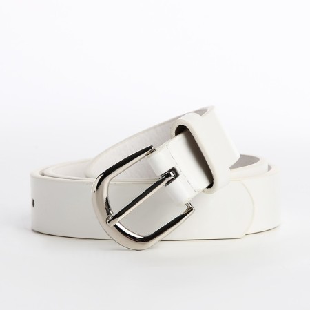 BEARD BELIENT, width 2.3 cm, metal buckle, white color