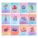 A set of subject notebooks 12 objects of 48 Kawaiii sheets, cover coated cardboard, Soft-Touch lamination, selective varnish, offset block