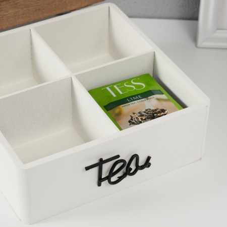 Casket tree with divisions "VAZ VAZ. Tea" 19x18x8.5 cm-3