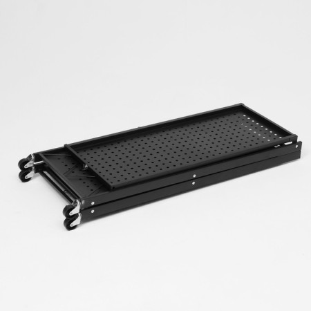 Folder drive on wheels, 3 shelves, 71 × 34 × 88cm, black matte color-9
