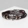 Bracelet Unisex "Style" star, brown color with black silver, 21.5 cm