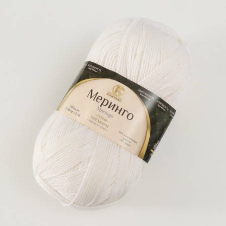 Grover "Meringo" 50% merino wool, 50% acrylic 380m/100g (white - 205)-1