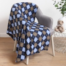 Sapphire Plaid 100x150cm, fleece 160g/m, polyester 100%