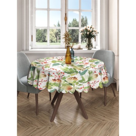Gabel on the table "Watercolor New Year", Round, Saten, D = 150 cm-1