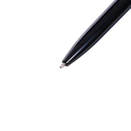 Automatic ballpoint handle "Logo. Prano" 0.5 mm, blue rod, black body + silver-2