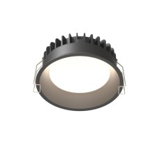 The built-in lamp Technical DL055-12W3-4-4-6K-B, 12W, 12x12x5.5 cm, LED, 770LM, black color black