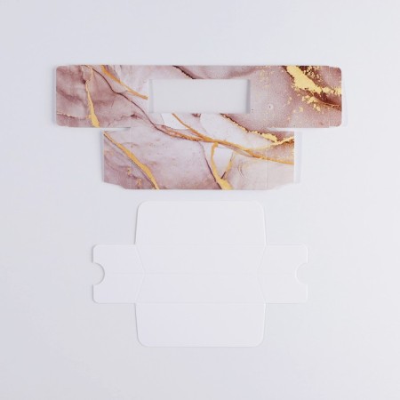 Box for Makarun, confectionery packaging "Present", 12 x 5.5 x 5.5 cm-3