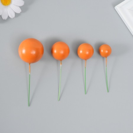 Decor for creativity "Balls Orange" d = 2; 3; 3.5 and 4 cm set 20 pcs-2