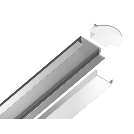 Profile aluminum built -in Ambrella Illumination Alum Profile, GP1001AL, 2000x6.8x21.5 mm, silver color, matte Distractor-2