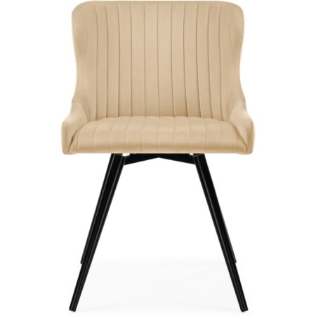 Chair on the Gabri Metal Metal Carcass/velor, black/beige 50x57x77 cm-2