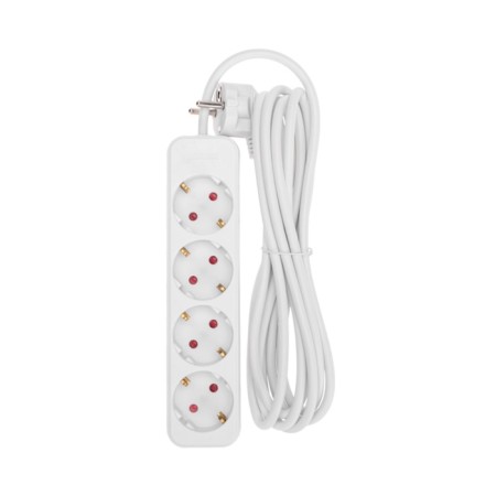 Extension cord Standard 4 nests, 3m, 3x1.0mm², s/h, white rexant