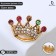 Brooch "Crown" rainbow, color in yellow gold (indivisible packing 12 pcs., Price per pcs.)