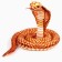 Soft toy "Cobra", 30 cm/200 cm, yellow color