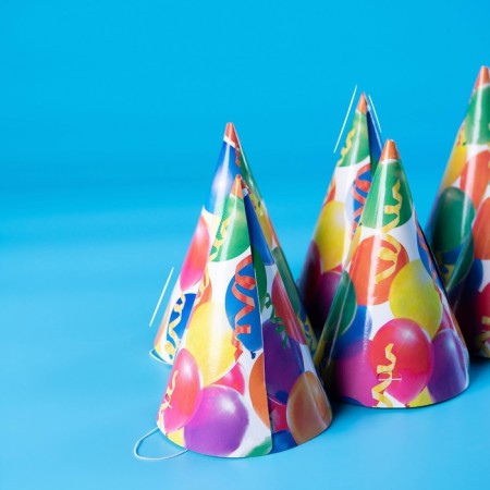 Paper cap “holiday”, balls and serpentine, set of 6 pcs.-7