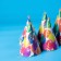 Paper cap “holiday”, balls and serpentine, set of 6 pcs.