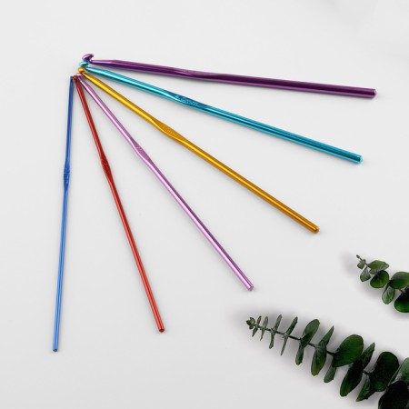 A set of hooks for knitting, d = 2-4.5 mm, 14.5 cm, 6 pcs, color colorful color-2