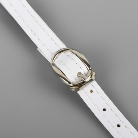 Shoe strap, artificial leather, 30 cm, 8 mm, 2 pcs, white color-3