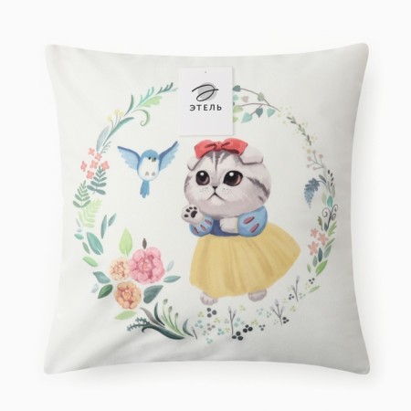 Case on the pillow Ethel "Kitty Princess", 40*40 cm, 100 p/e, velor-4