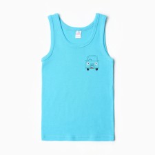 T -shirt for boys, turquoise color, height 104 cm