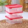 A set of food containers "Cascade", 14 × 14 × 5.5 cm, 700 ml, 3 pcs, color mix