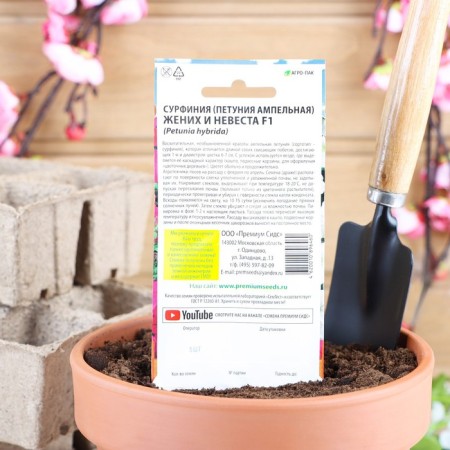 Surfinia flower seeds (ampelous Petunia) "Bride and Bride", F1, 5 pcs-1