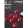 Flat glue rhinestones (set 10 pcs.), 14 mm, red color