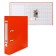 A4, 50 mm, calligrata registrar folder, PVC, embossing "Len", metal edging, pocket for a spine, assembled, orange, mix