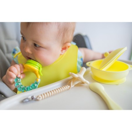 Nibbler for feeding, with silicone mesh, handle-pure handle, green color-6