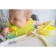 Nibbler for feeding, with silicone mesh, handle-pure handle, green color