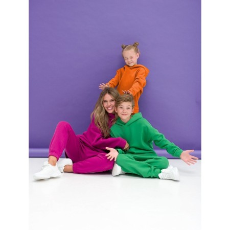 Children's sweatshirt, height 134 cm, green color-6