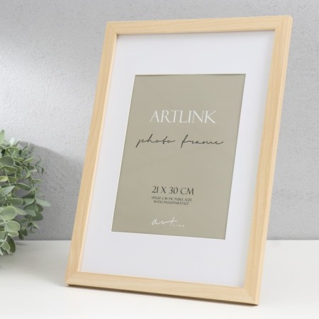 Photo frame MDF "Ellis" 21x30 cm, with a paspartm, natural 76748-1
