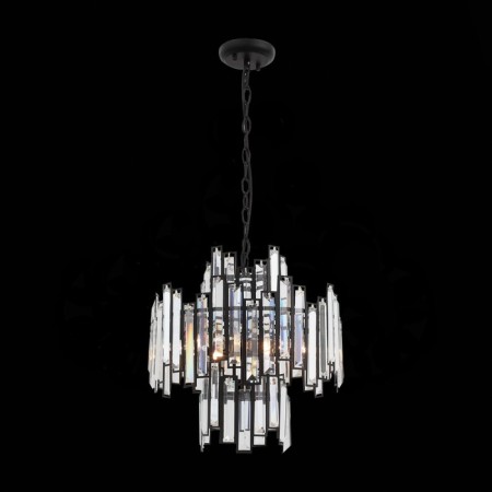 Suspended chandelier ST LUCE. SL665.443.06. Chiarezza. 6x40 W, E14, 36x36x55 cm, black color-2