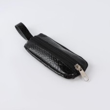 Key of zipper, length 10, 5 cm, ring, black color