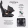 Car seat children's costa, black/gray color