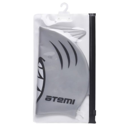 ATEMI FC203 swimming cap, children's silicone, fish, silver color-2