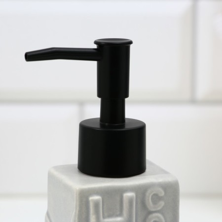 Liquid soap dispenser, gray, 16 x 12 x 4 cm.-2