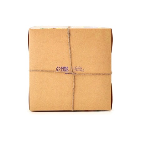 Capcake box, confectionery packaging, 4 cells “since March 8”, 16 x 16 x 7.5 cm-3