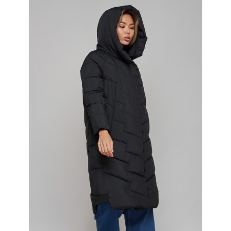 Coat insulated winter female, size 48, black color-5