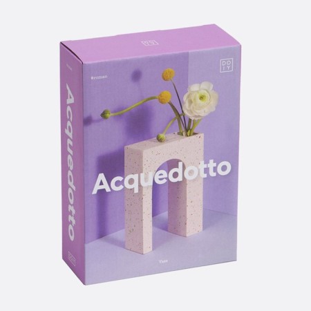 DOIY ACQUEDOTTO flowers vase, single, 22 cm, pink color-4